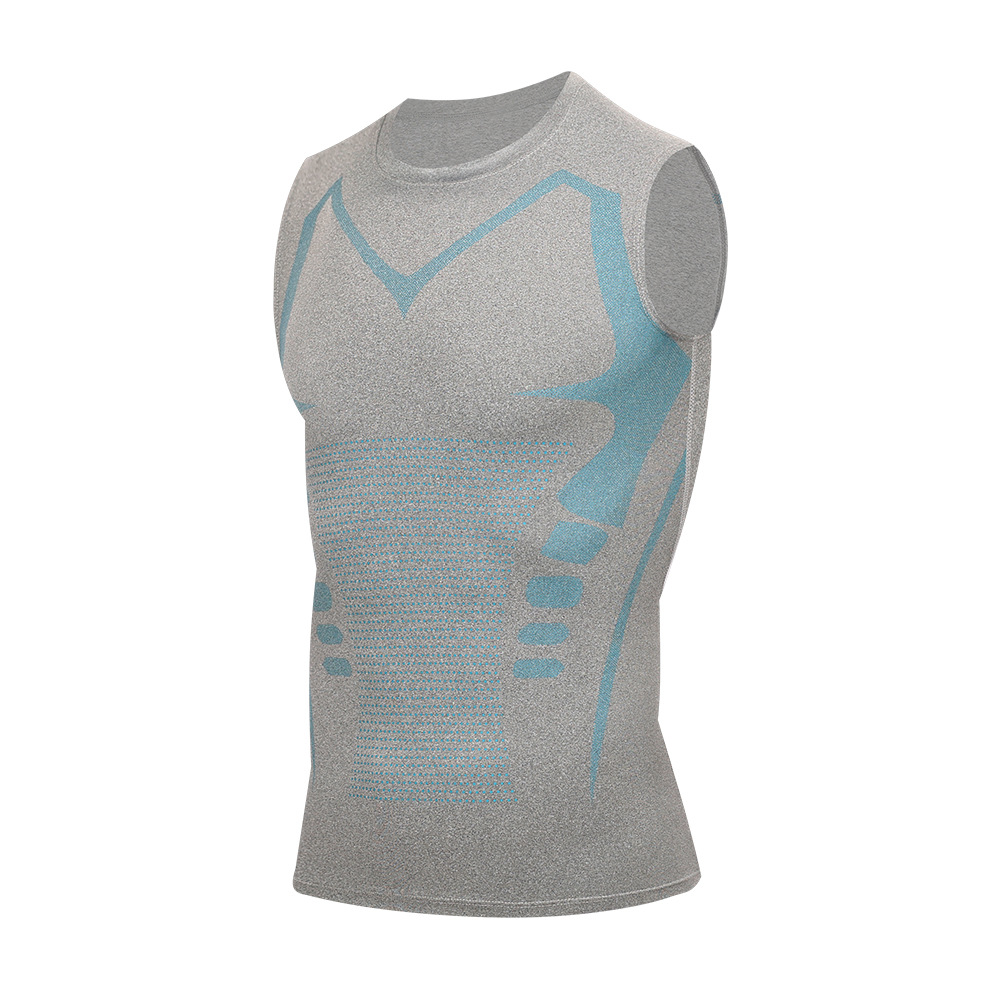 Health Wellness And Fitness - Kompressions-Tanktop für Herren, Ärmelloses Gym-Shirt, Schnelltrocknend,